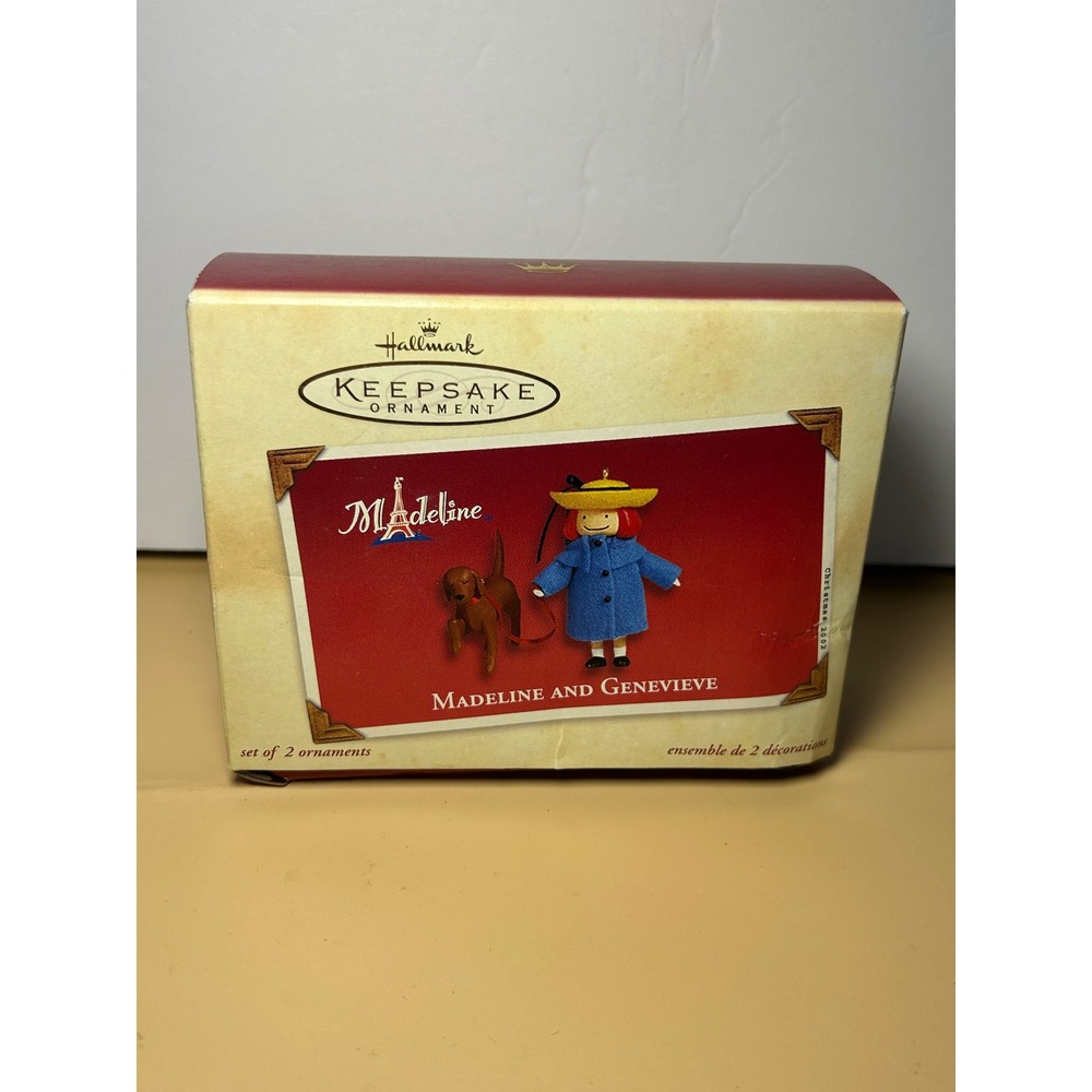 Hallmark Keepsake 2002 Madeline and Genevieve Ornament Set QXI5286 Porcelain
